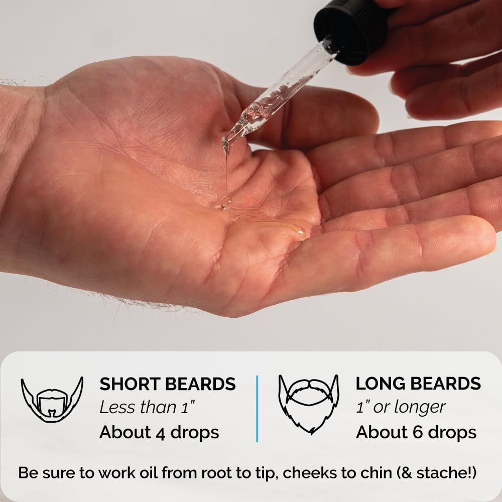 ZEUS Beard Oil for Men - 1 oz - All-Natural Beard Conditioning Oil to Soften Beard and Mustache Hairs (TEA TREE)
