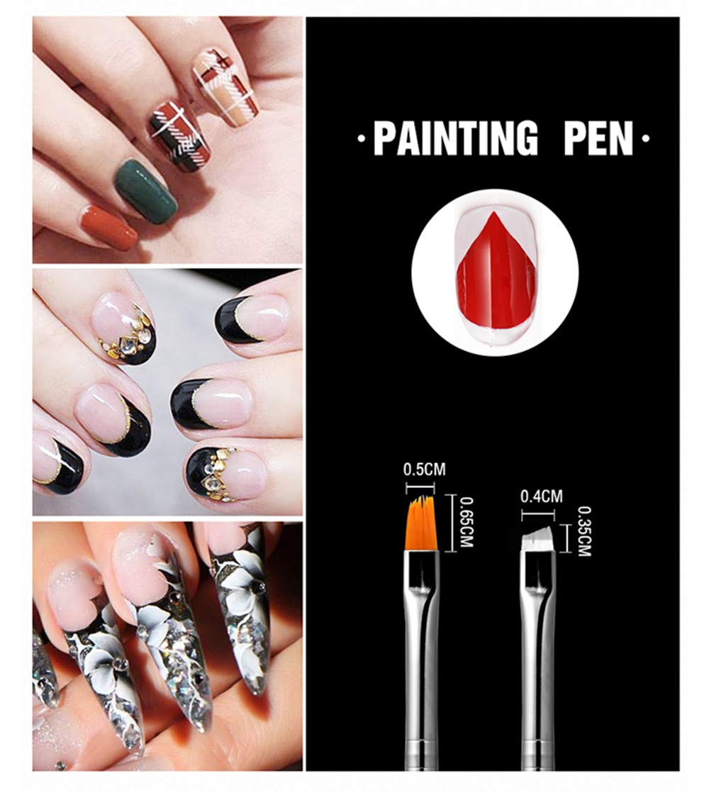 Yimart 20PCS Nail Art Design Dotting Painting Drawing Polish Brush Pen Tools