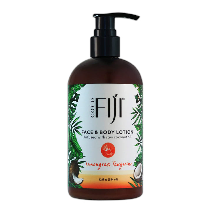 Organic Fiji Nourishing Lotion, Lemongrass Tangerine, 12-Ounces