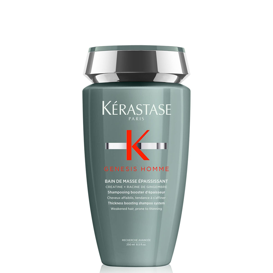 KÉRASTASE Men's Genesis Homme Bain De Masse Shampoo, Thickening & Strengthening Shampoo, Cleanses Hair & Scalp for Weakened Hair| 8.5 Fl Oz