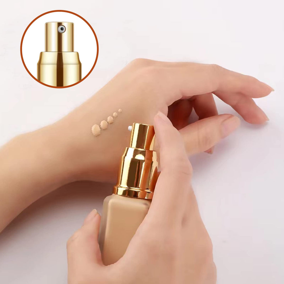 Chris.W Chris.W 2Pack Foundation Pump for Estee Lauder Double Wear Foundation(Gold)