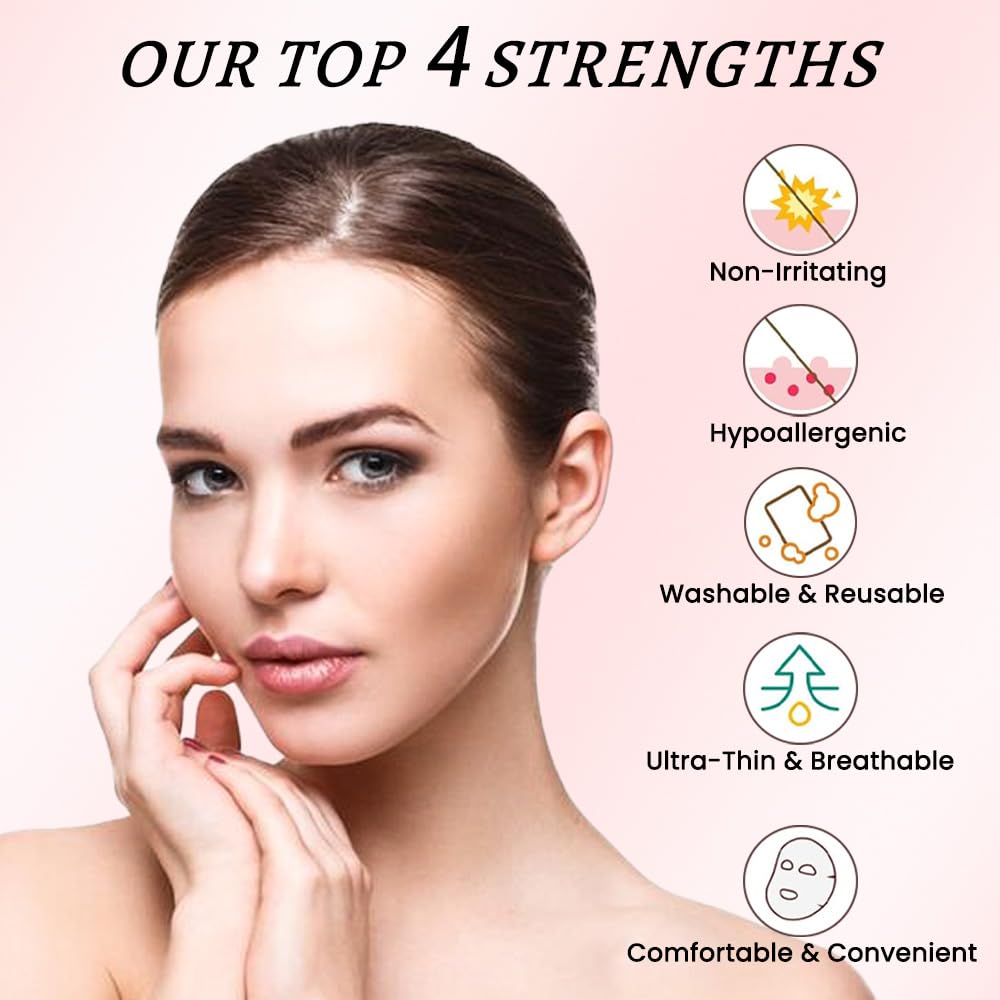evpct 192Pcs Face Facial Medical Wrinkle Tapes Wrinkle Patches for Face Wrinkles Overnight, Smile Line Patches Face lifting tapes, Face oil Tape Smoothing Silicone face Forehead Wrinkle Patches