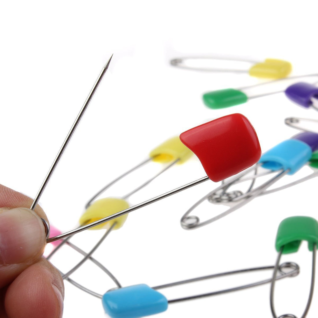 Baby Pins Nappy Pins Colored Safety Pins Child Infant Kids Locking Cloth Diaper Pins 50 Pcs