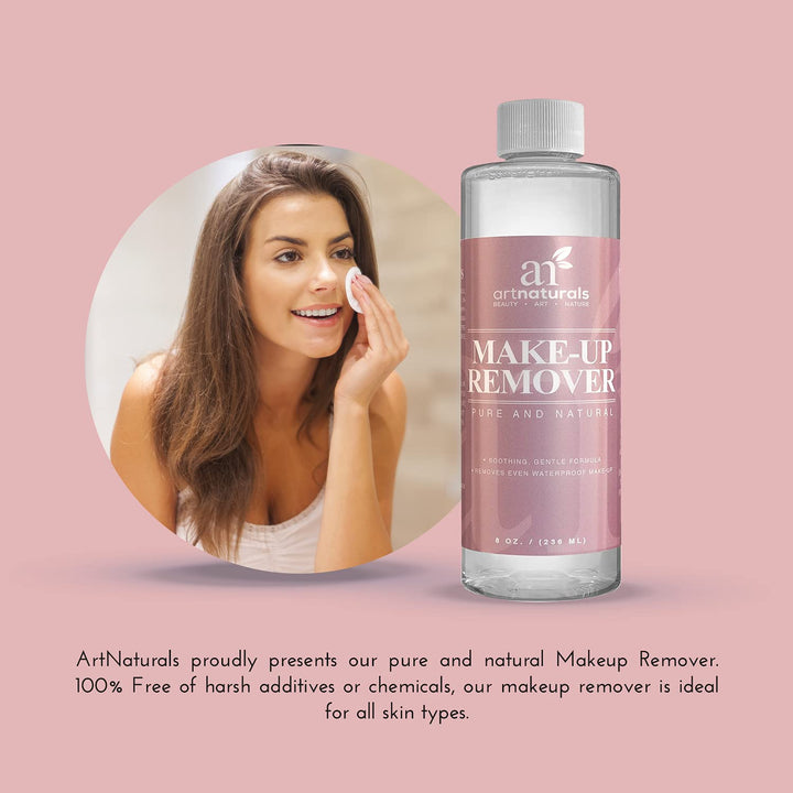 Art Naturals® Makeup Remover Oil free 8.0 oz - Natural Cleansing cosmetics and makeup remover