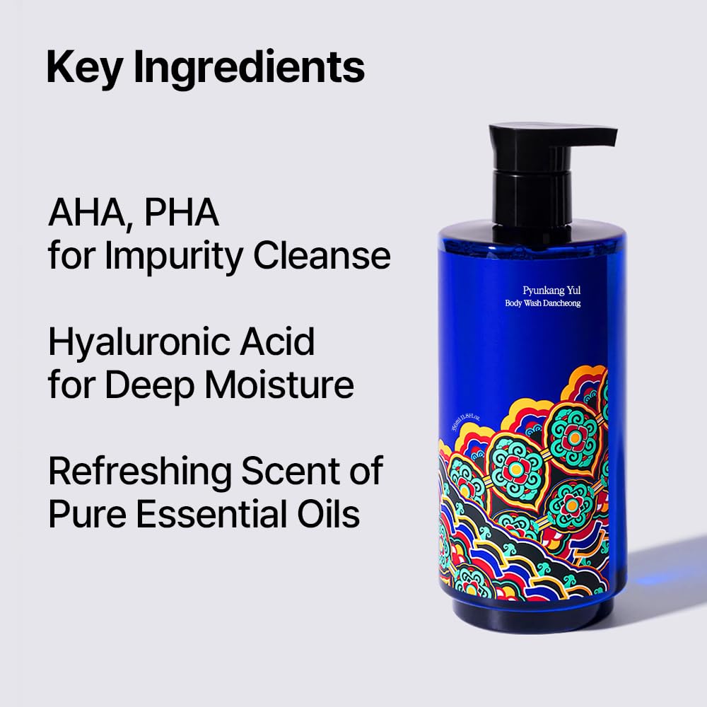 Pyunkang Yul [PKY] Dancheong Body Wash, Moisturizing Cleanse, Natural Scents with Essential Oils, Inspired by Fade-Resistant Korean Dancheong, Zero Irritation, Korean Skincare (11.83 Fl. Oz, 350ml)