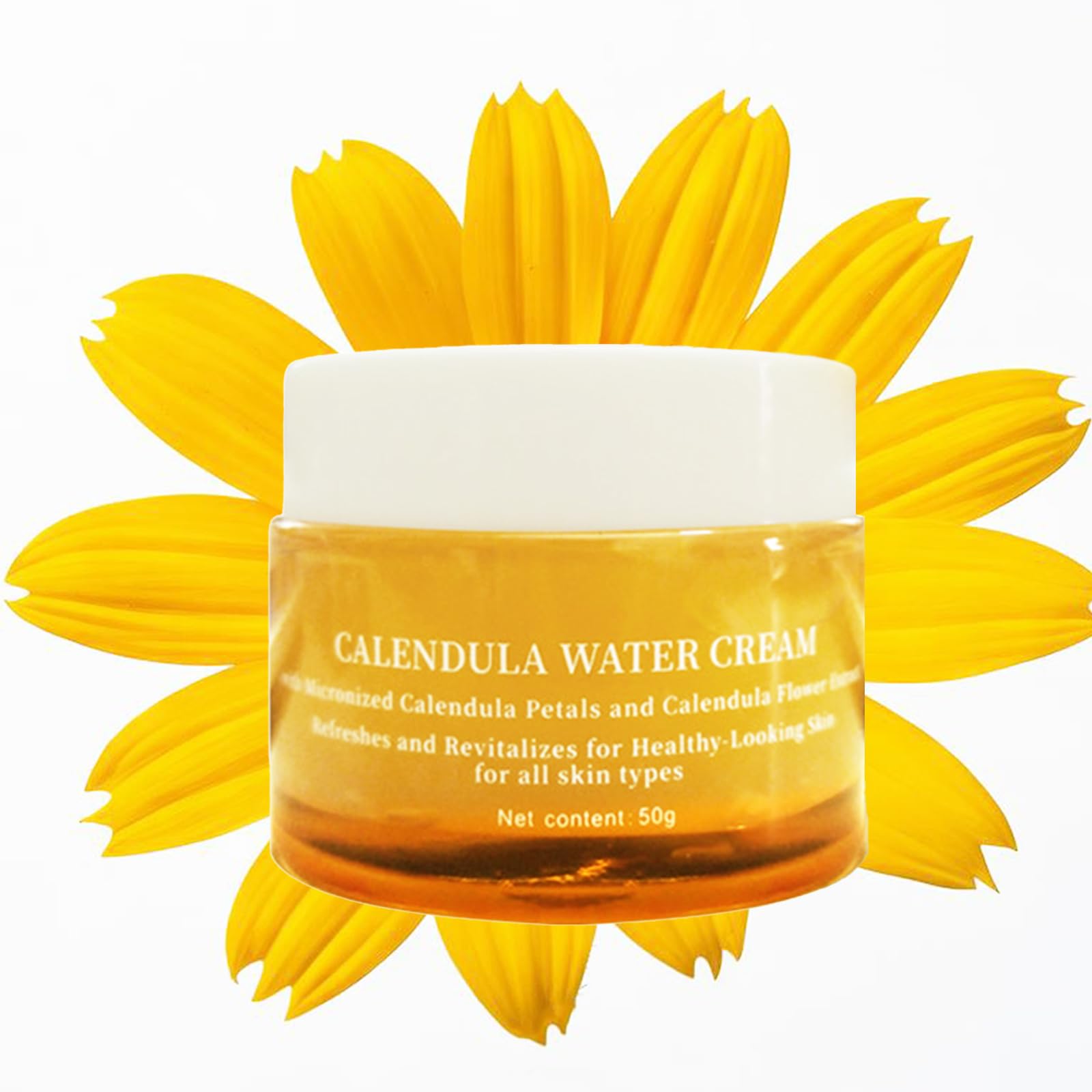 Grospe Calendula Cream Face Moisturizer for Sensitive and Dry Skin Calendula Gel Long Lasting Facial Moisturizer for Women Hydrating Face Cream 1.76 Oz