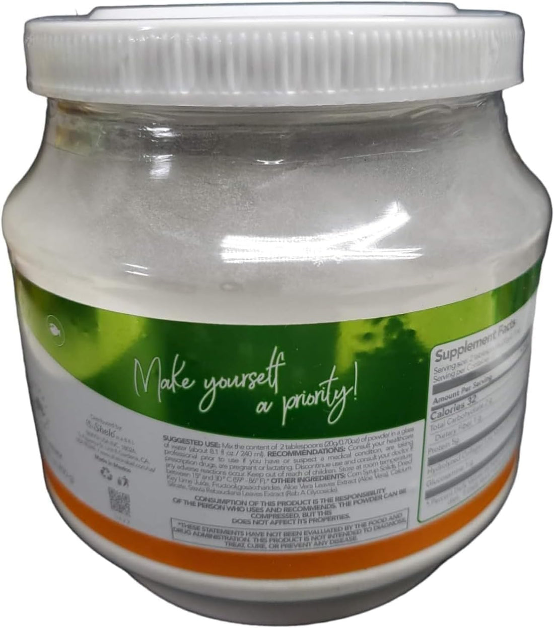 Generic Hydrolyzed Collagen with Glucosamine Key Lime Flavored Shelo Nabel 15.87oz, White