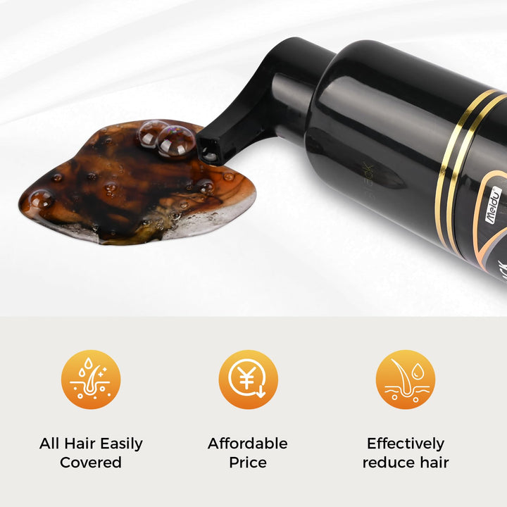 JUANCHI Black Hair Dye Shampoo 3 in 1,Hair Dye Shampoo for Women Men, Natural and Herbal Hair Color Shampoo, Suitable for All Hair Types, Long-Lasting (150ml)