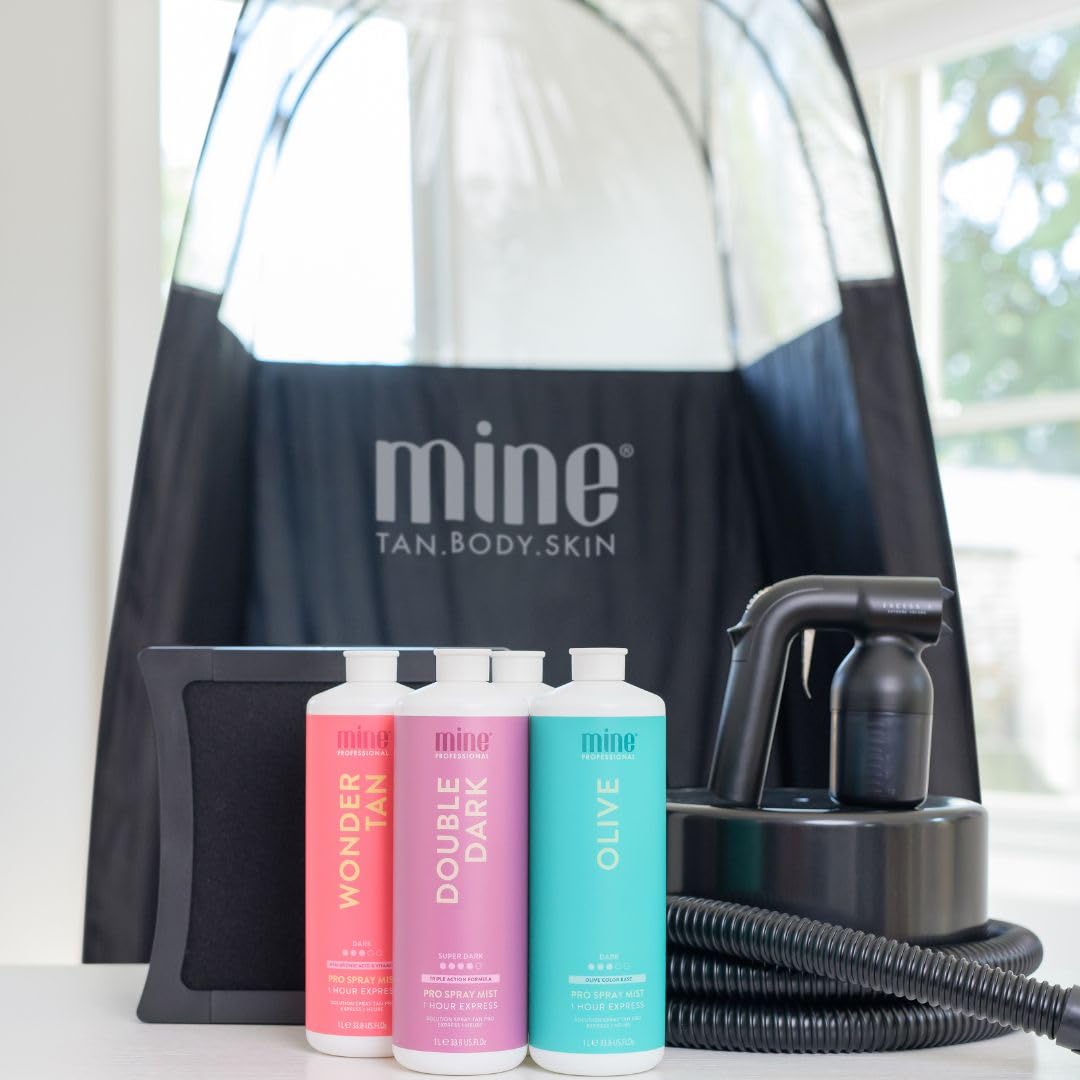 MineTan Tan.Easy Portable Pop Up Professional Tan Home Spray Tanning Booth Tent