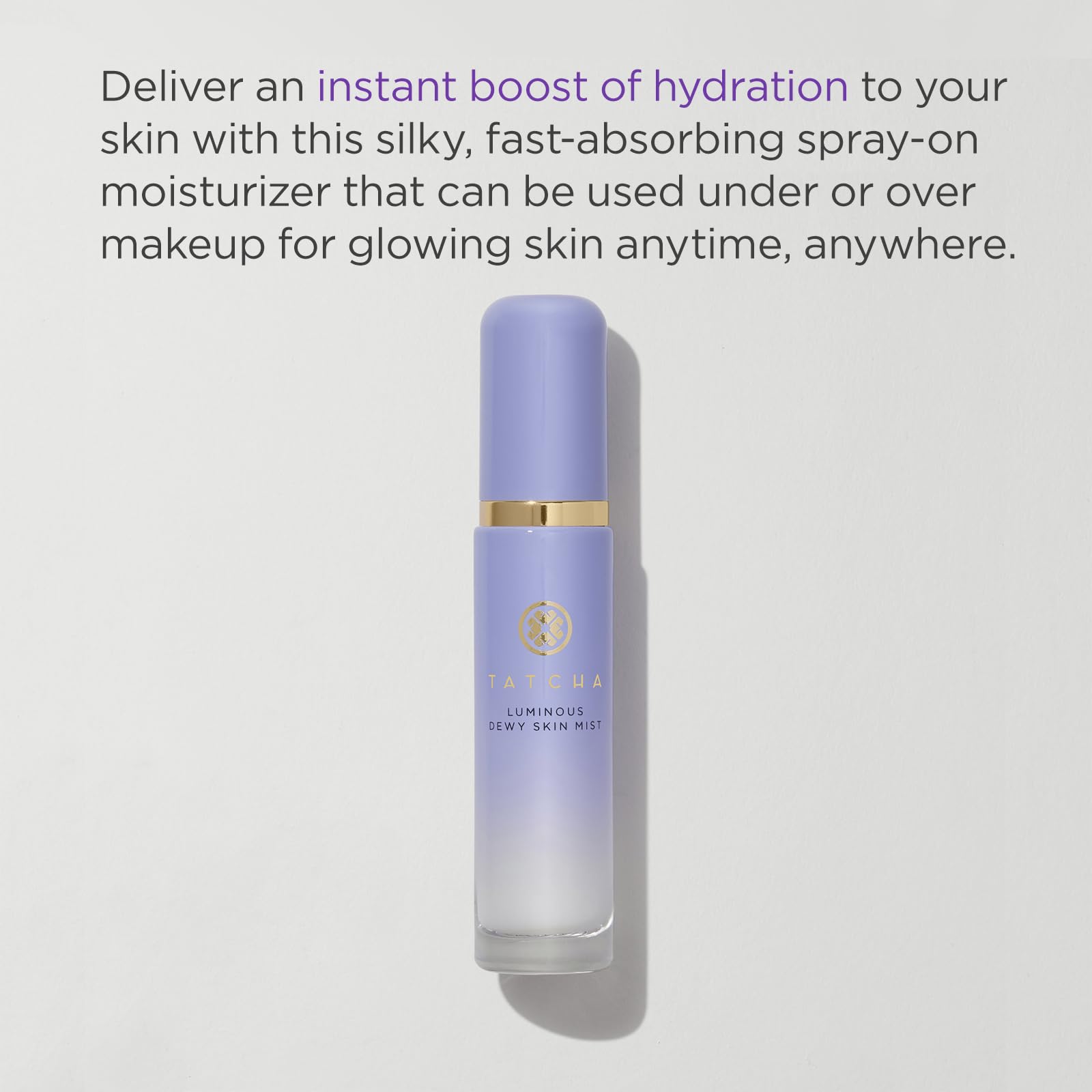 Tatcha Luminous Dewy Skin Mist | 2-in-1 Hydrator & Finishing Spray with Hyaluronic Acid for a Dewy Glow | 1.35 oz