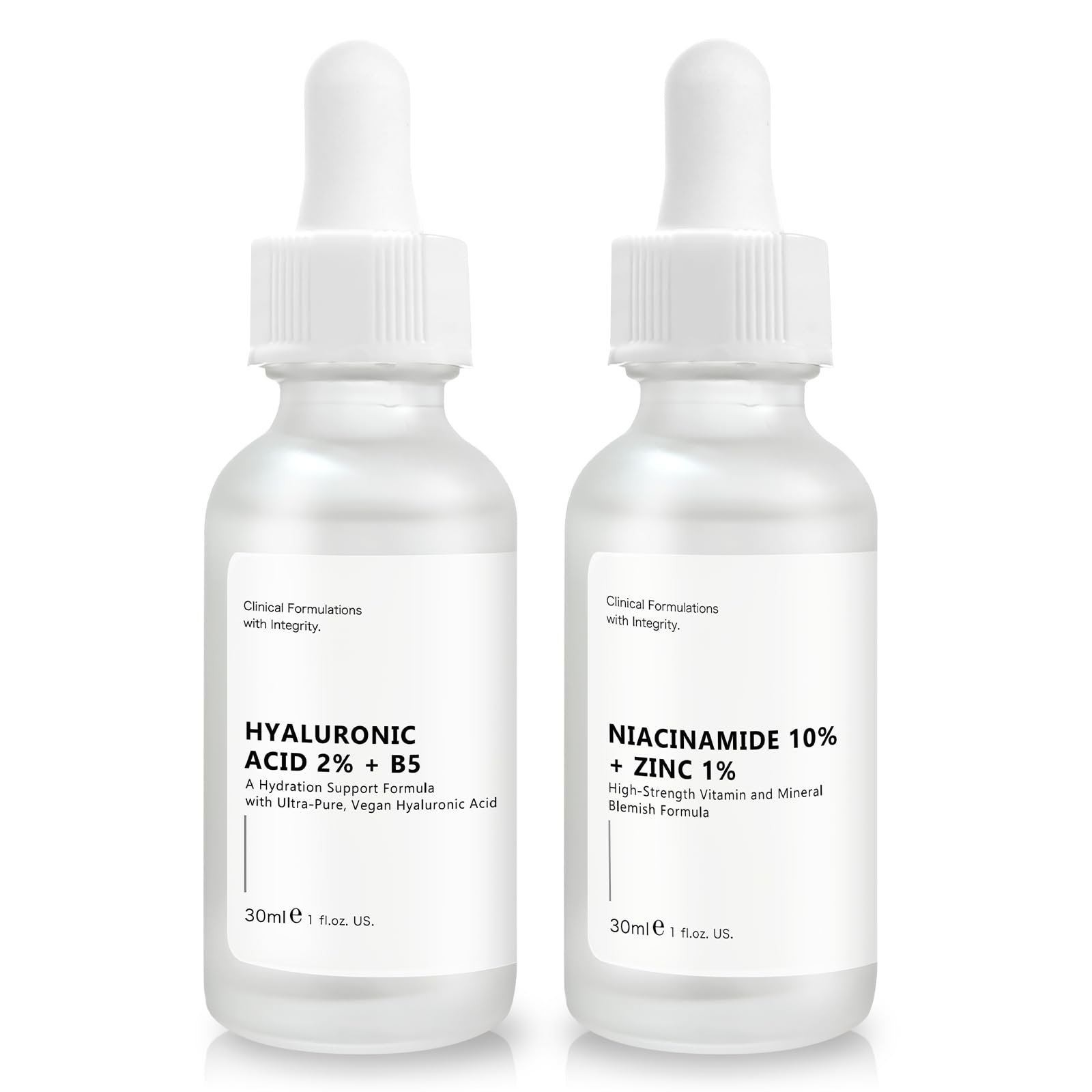 Anti Aging Face Serum Set 2PCS, Niacinamide & Hyaluronic Acid Serums for Wrinkles and Fine lines, Improves Skin Texture, Moisturising Set Oil Control & Pore Shrinkage for All Skins