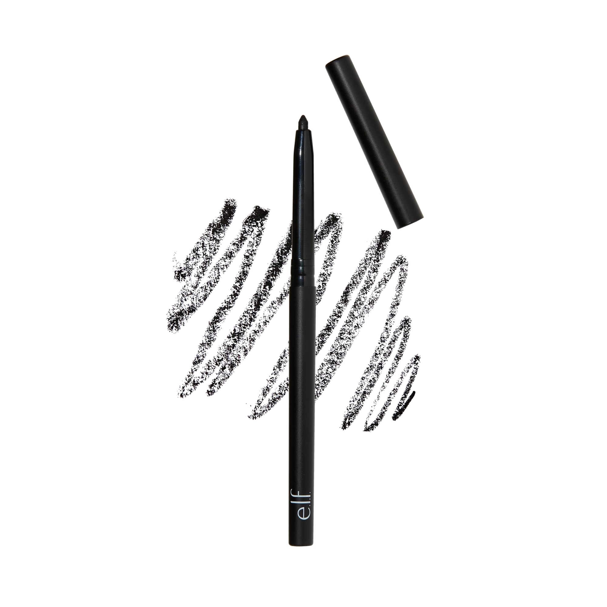 e.l.f. No Budge Retractable Eyeliner, Creamy, Ultra-Pigmented & Waterproof, Creates Bold & Defined Lines, Vegan & Cruelty-Free, Black 0.006 Oz