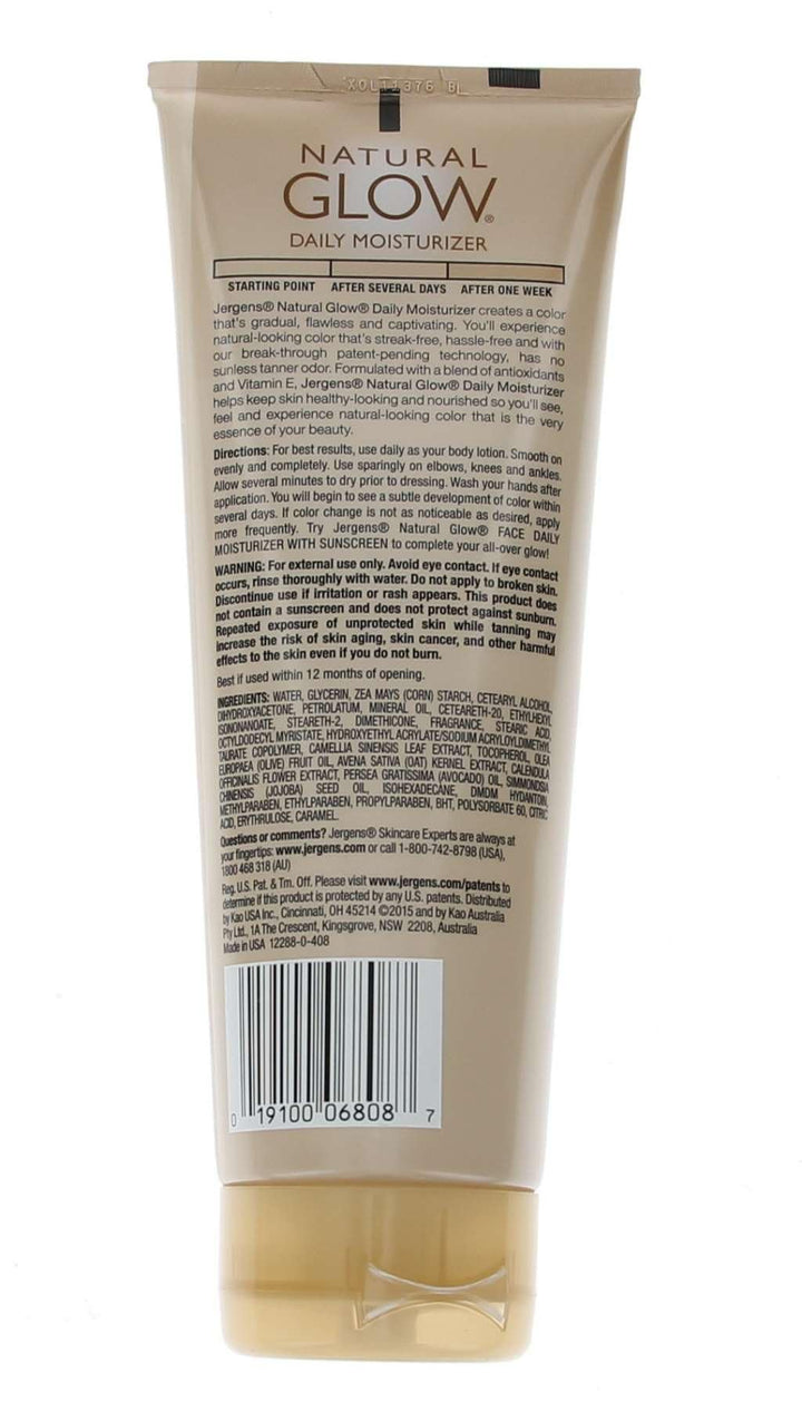 Jergens Natural Glow Revitalizing Daily Moisturizer, Fair to Med, Trial Size - 2 oz - 2 pk
