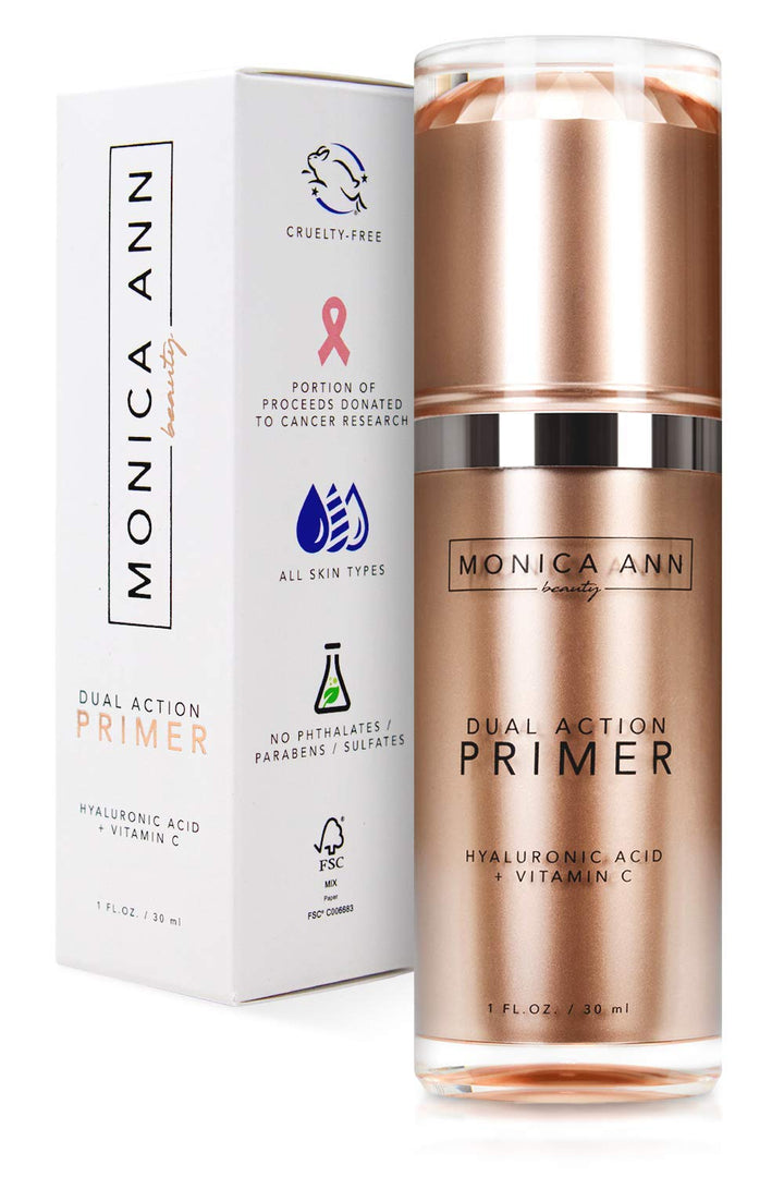 NOTE Dual-Action Face Primer (Vitamin C+ Hyaluronic Acid), Monica Ann Beauty; Foundation Primer that will Hydrate, Mattify, Brighten.