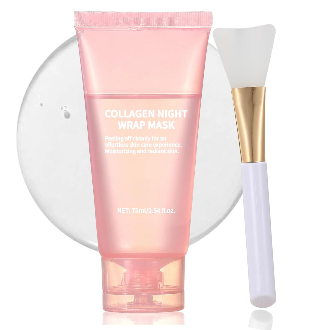 Ueseinl Collagen Overnight Wrapping Mask Peel Off Collagen Face Mask, Hydrates & Firming Korean Overnight Collagen Facial Hydrogel Masks For Glass Skin
