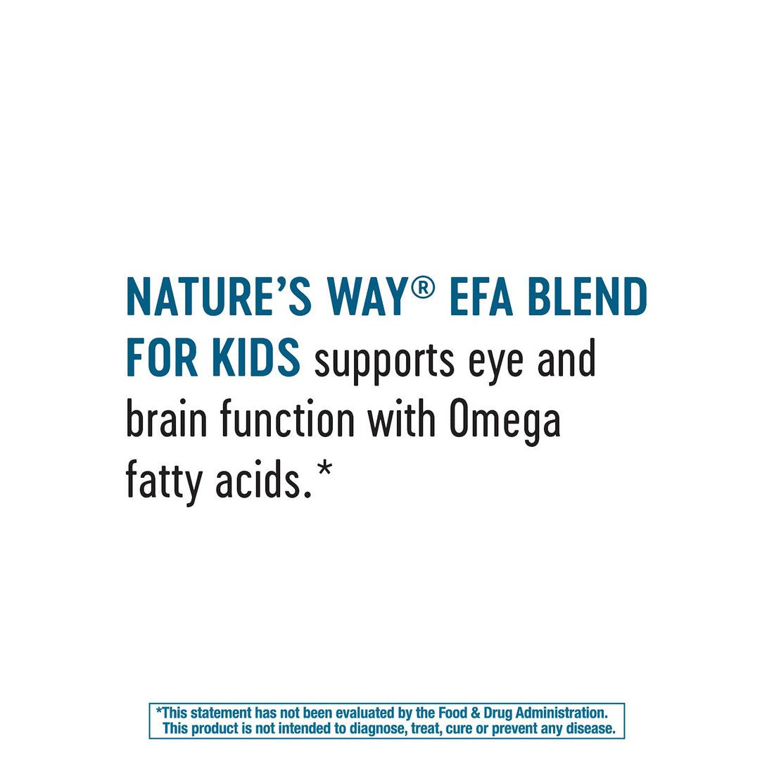 Nature's Way EFA Blend for Kids with vitamin E, Supports Eye and Brain Function*, 120 Softgels
