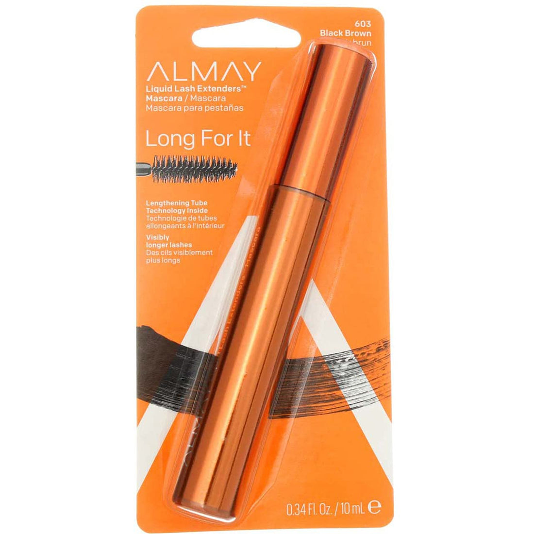Almay Liquid Lash Extenders Mascara, Black Brown, 1.1 Fluid Ounce