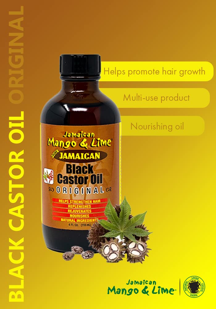 Jamaican Mango & Lime Black Castor Oil (Original) 4 Oz