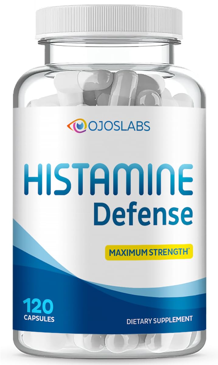 OjosLabs Advanced Histamine Defense - Natural D-Hist Supplement to Block Histamine Intolerance - 120 Capsules