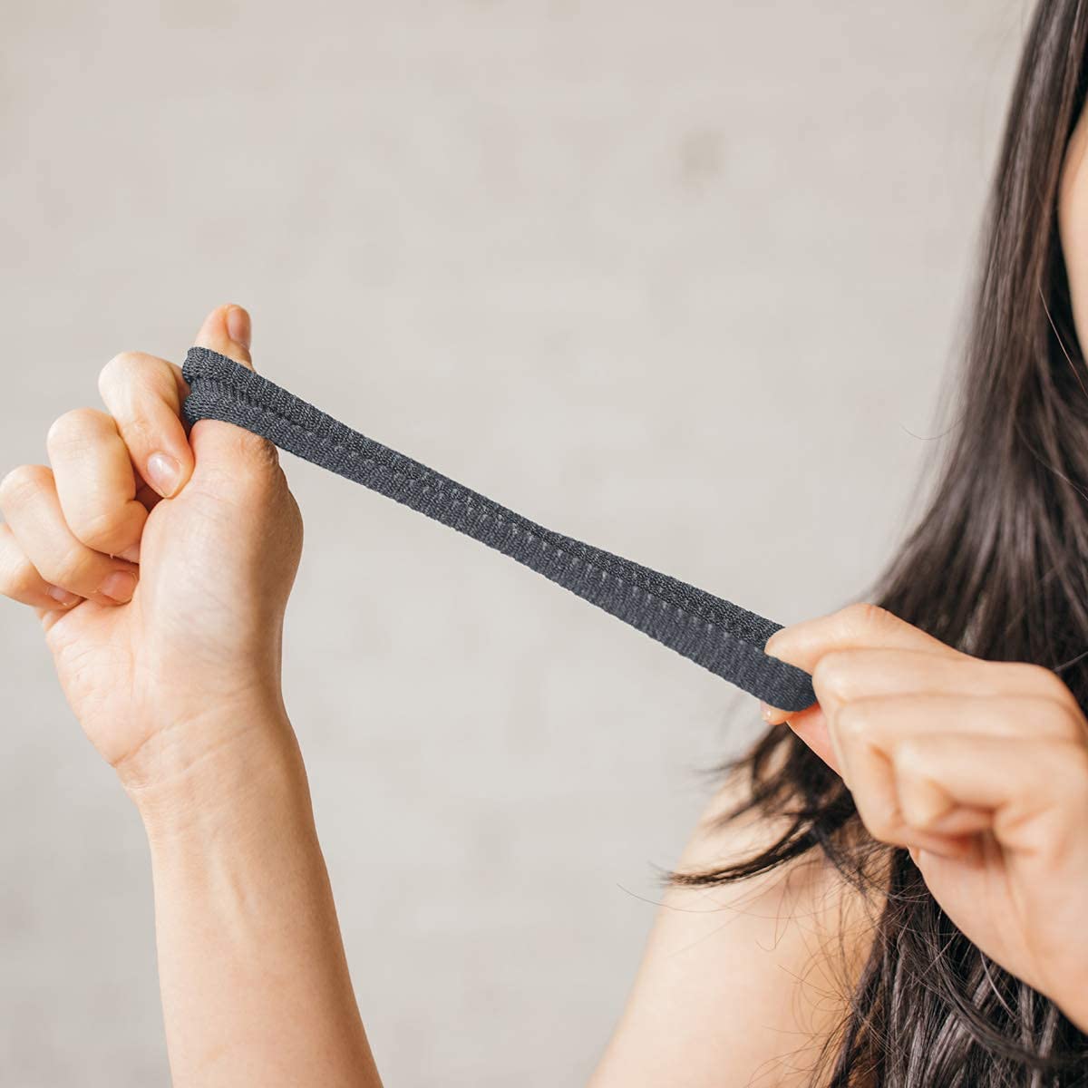 Burlybands - The Ultimate Hair Ties for Thick Heavy or Curly Hair. No Slipping Damage Breaking or Stretching Out. Seamless Ponytail Holders Scrunchies Sports Hair Ties for Thick Hair (Dk Gray 3 Pcs)