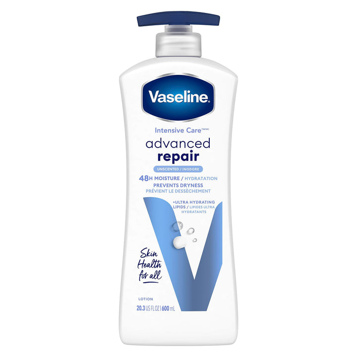 Vaseline Intensive Care Skin Care, Advance Repair Unscented Lotion 20.3 Oz (Pack Of 3)