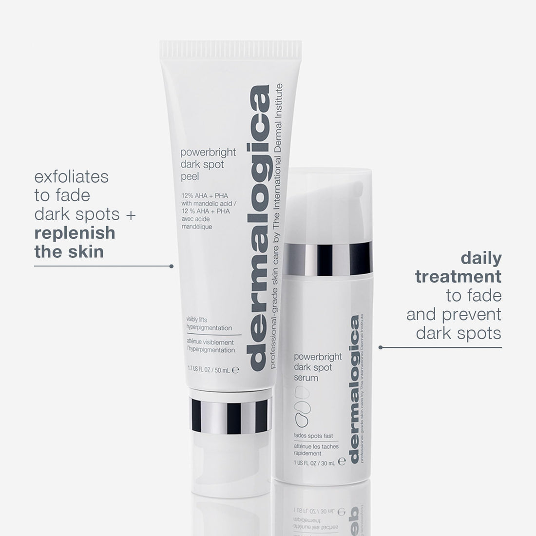Dermalogica PowerBright Dark Spot System Skin Care Kit, Includes Face Serum and Peel - Fade, Lift, and Prevent Dark Spots and Hyperpigmentation
