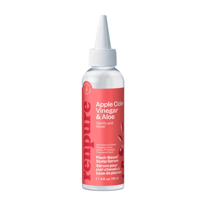 Renpure plant-based Beauty Apple Cider Vinegar Clarify + Shine Scalp Serum, 4 Fluid Oz