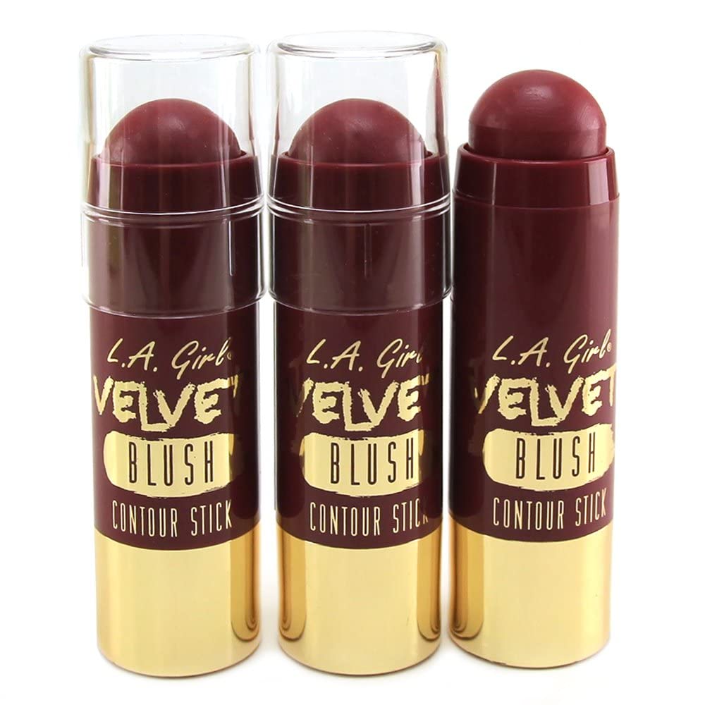 L.A GIRL Velvet Contour Blush Stick, Crushed Berry, 5.8g
