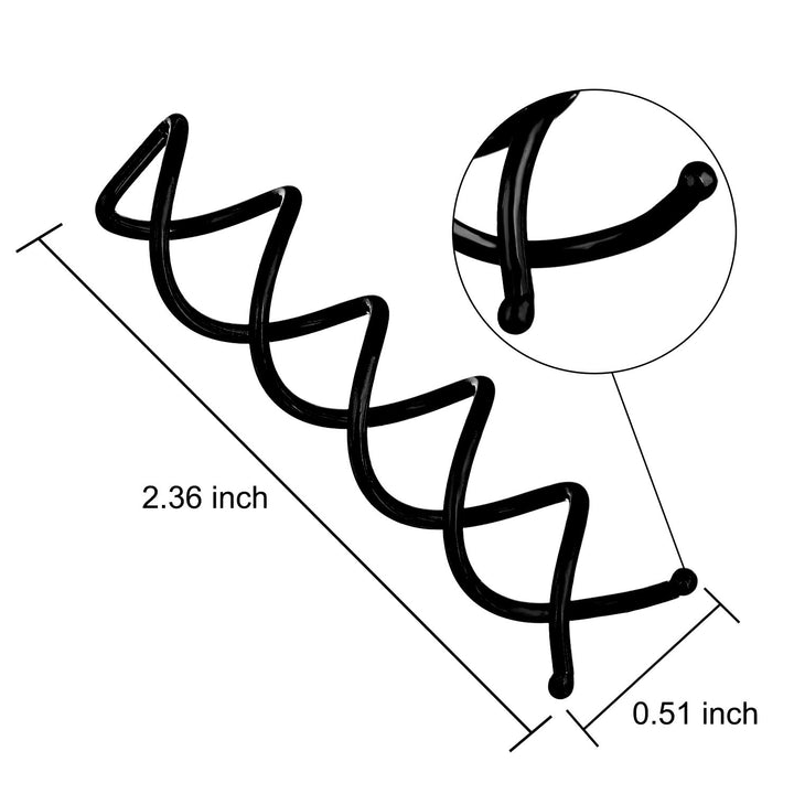 eBoot Black Spiral Hair Pin Spin Pin Spiral Hair Clip Mini Spin Clip Bun Stick Pick for DIY Hair Style 20 Pack