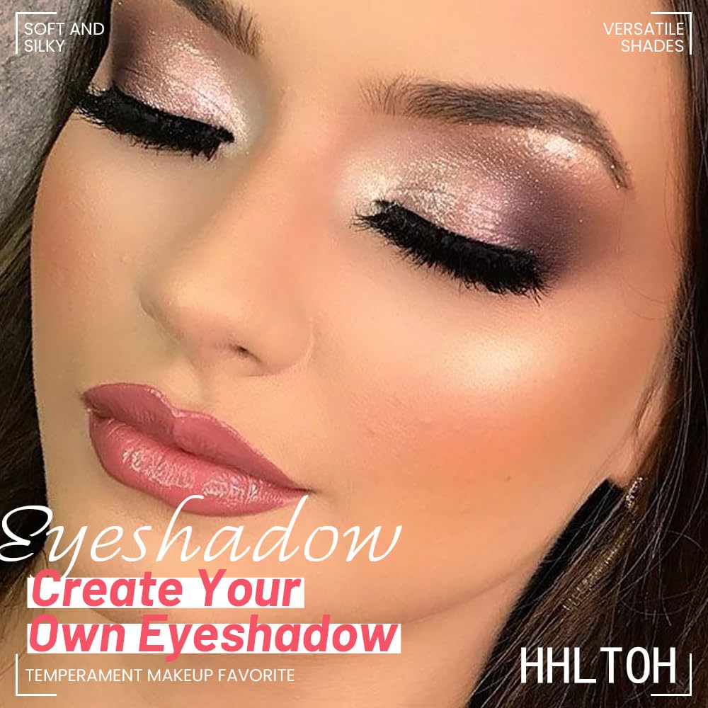 Eyeshadow Quads Brown Matte & Shimmer Makeup Palette, Eyeshadows for Older Women, Hazel Champagne Nude Taupe, High Pigment Long-Lasting Waterproof, Perfect Eye Makeup for EveryDay with Built-In Mirror