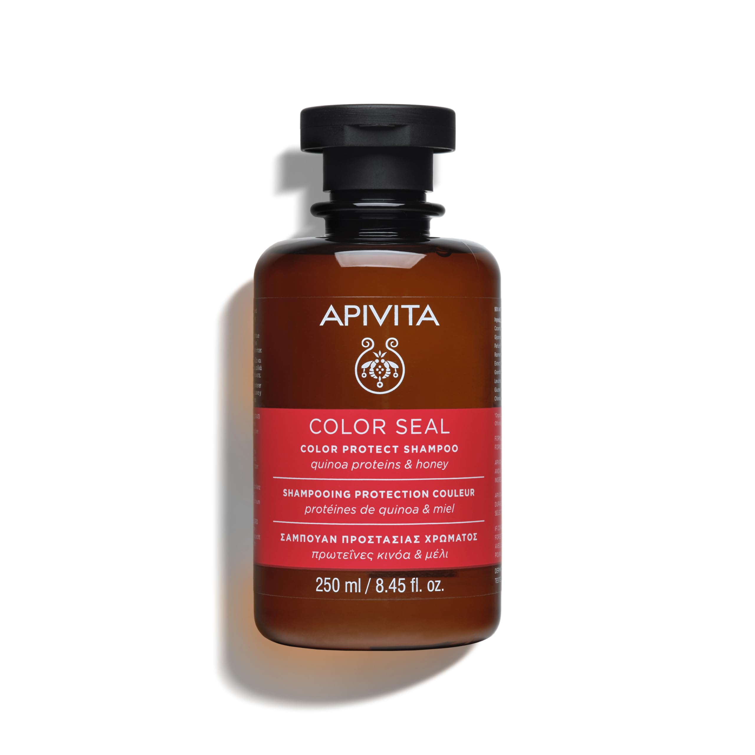 APIVITA Color Protect Shampoo 8.45 fl.oz. | Natural Shampoo with Sunflower & Honey - Gentle Hair Care for Damaged & Color Treated Hair | Enhances Shine and Color Vibrancy