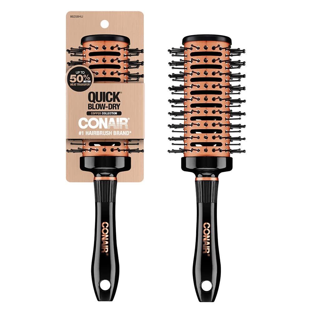 Conair Quick Blow-Dry Copper Collection Hair Brush, 1.0 CT