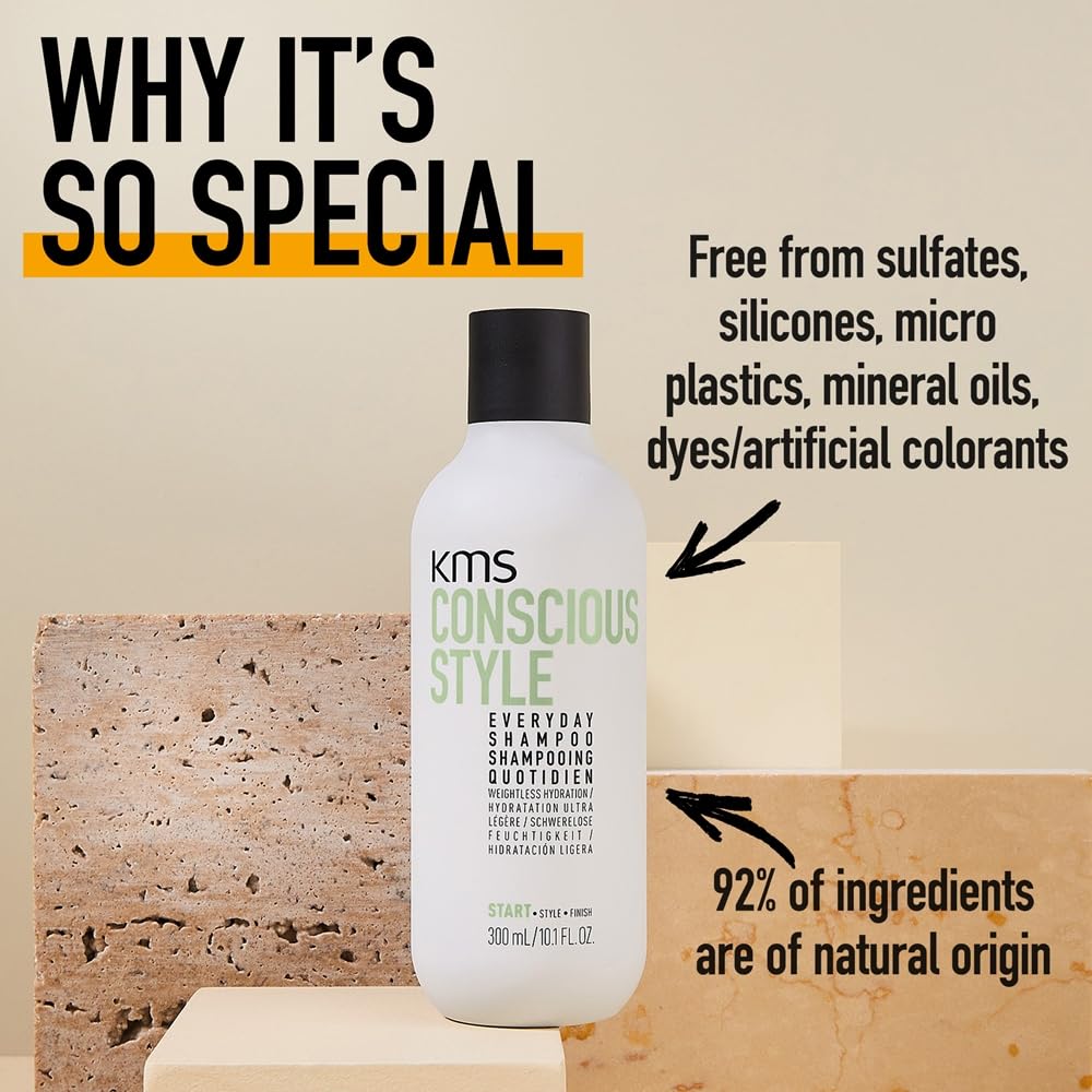 KMS CONSCIOUSSTYLE Everyday Shampoo for Weightless Moisture, 10.1 fl oz