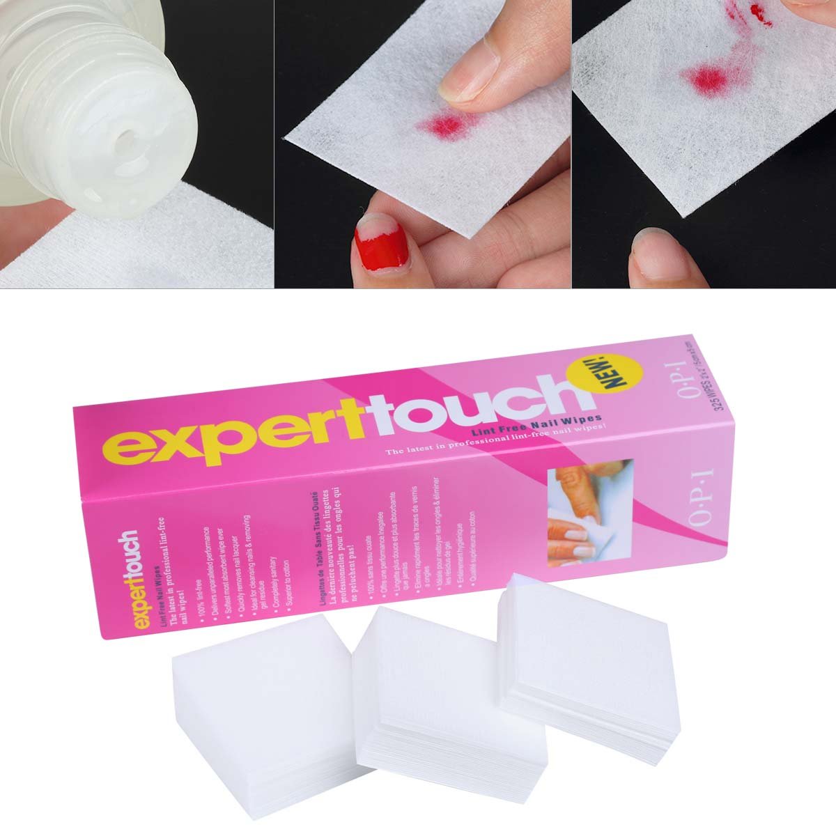960 Pieces Lint Free Nail Art Gel Polish Remover Cotton Pad Nail Wipe With 1 Pcs Cuticle Double Head Pusher Remover Tool