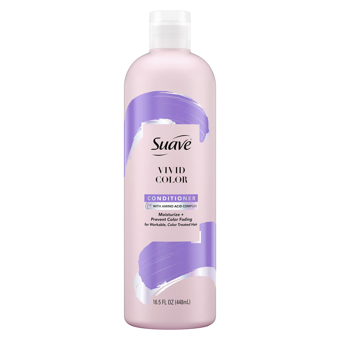 Suave Pink Conditioner For Color Treated Hair Vivid Color, Color Protecting Conditioner 16.5oz