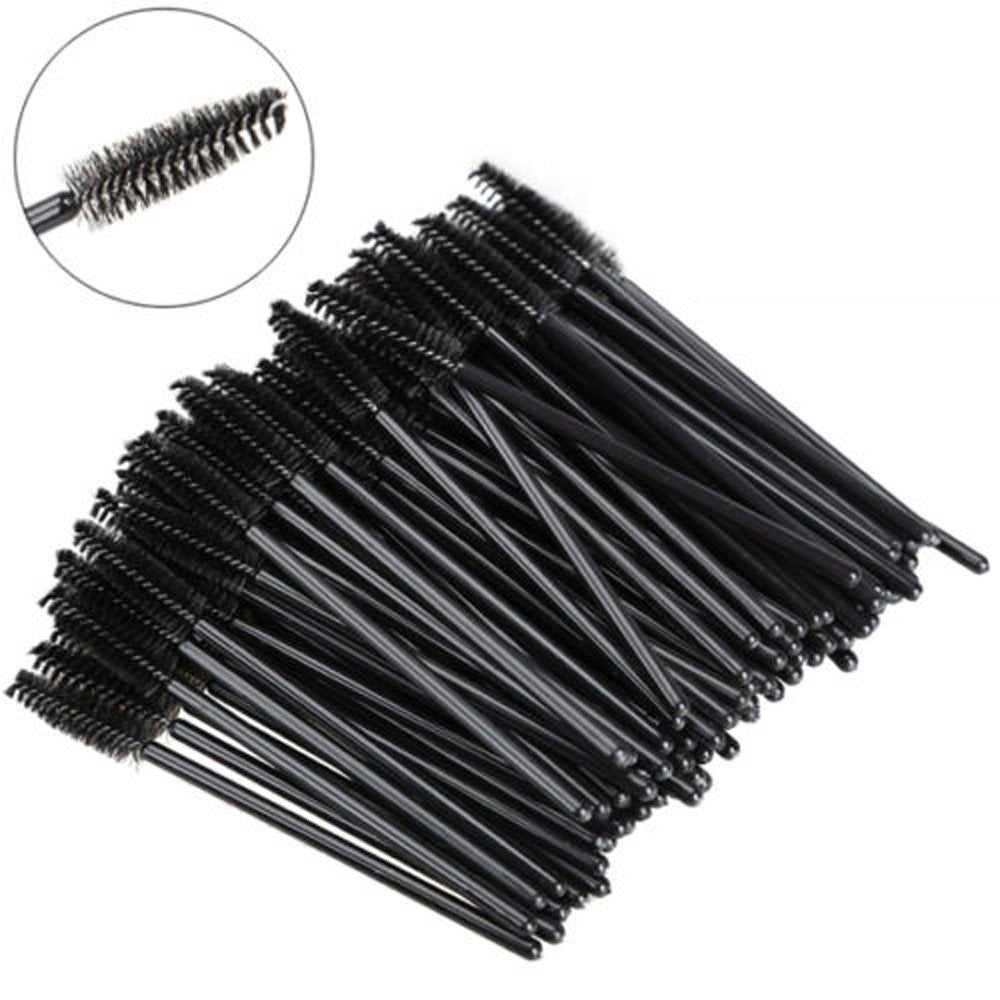 Yueton Pack Of 100 Disposable Eyelash Brushes Wands Mascara Applicator
