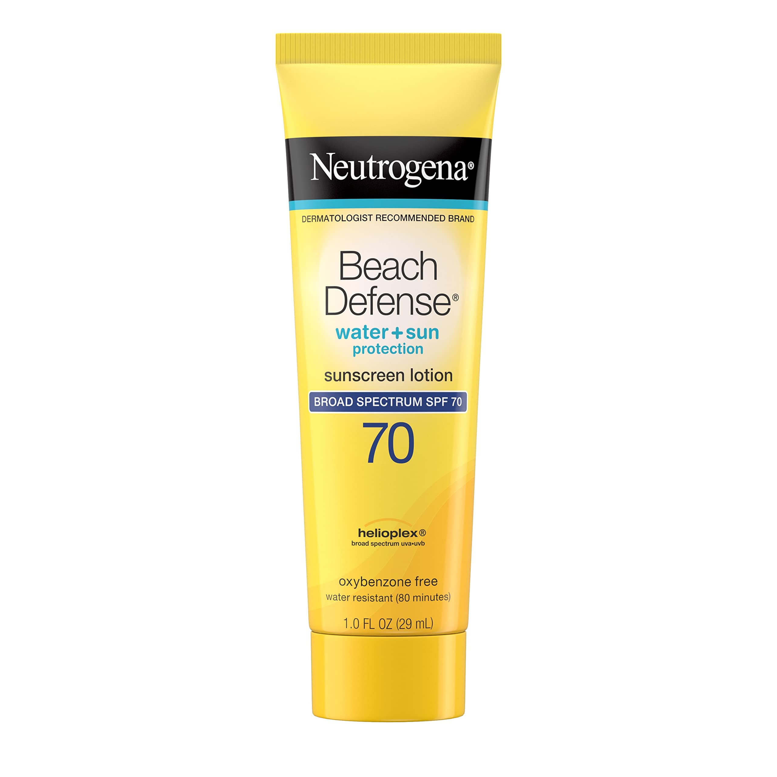 Neutrogena Beach Defense Sunscreen For All Skin Types Lotion Broad Spectrum Spf 70, 1 Fl Oz (Pack Of 48)