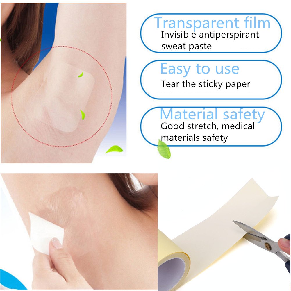 Underarm Absorbing Sweat Pads Transpapent Armpit Antiperspirant Sticker Disposable Prevention Pads Perspiration Absorbent Deodorant Khan Antiperspirant For Men Women Kids