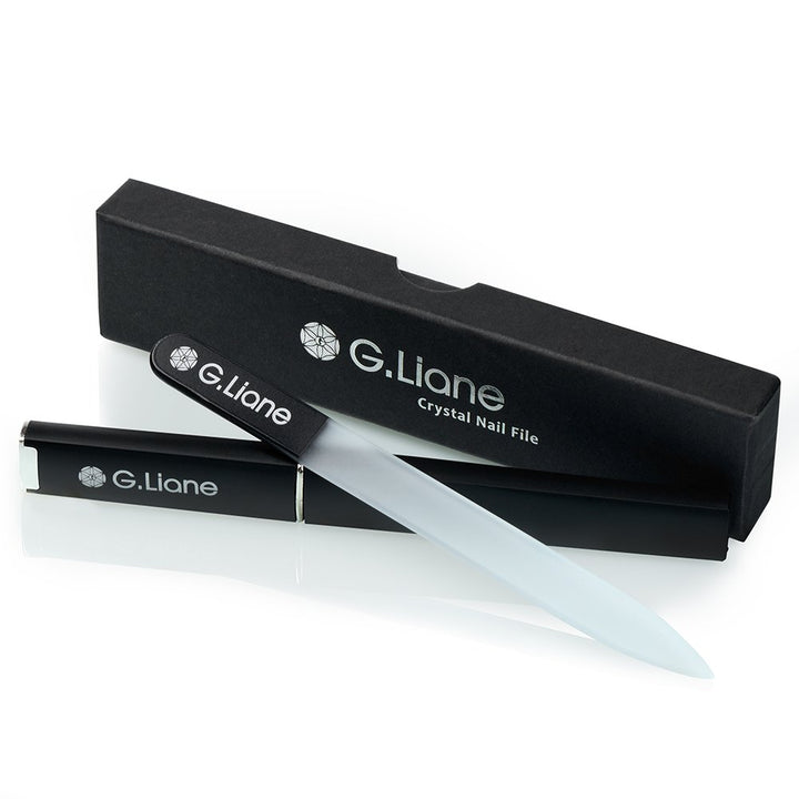 Best Crystal Nail File Set G.Liane Professional Nail Files Manicure Pedicure Kit For Natural Nails Acrylic Nails Gels Nails Manicure Tools For Home And Salon (Black)