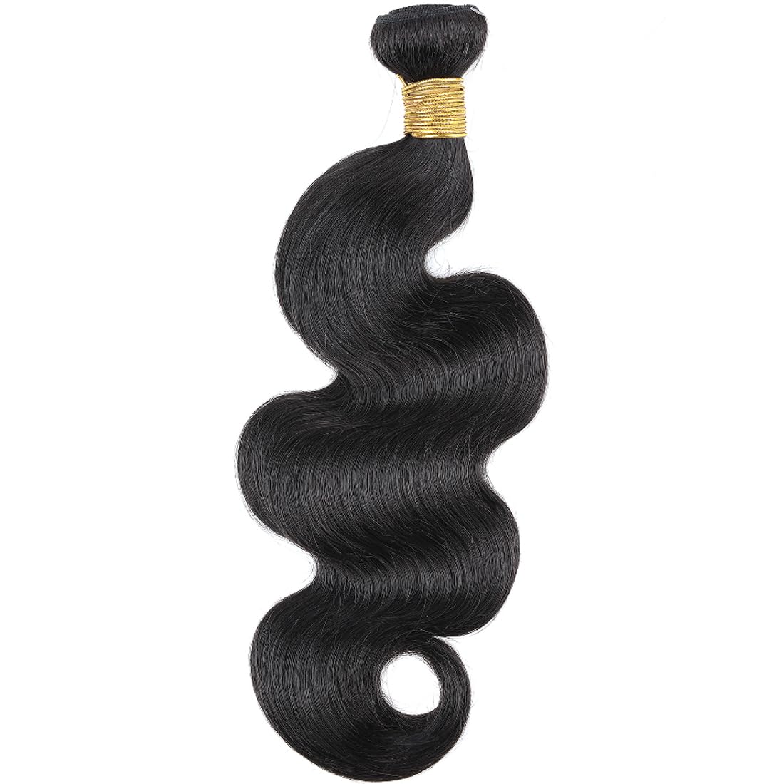 AUTTO Hair Unprocessed Brazilian Virgin Hair Body Wave Hair One Bundle 22inch Virgin Human Hair Weave Weft Extension Natural Black Color (100+/-5g)/pc Can be Dyed and Bleached