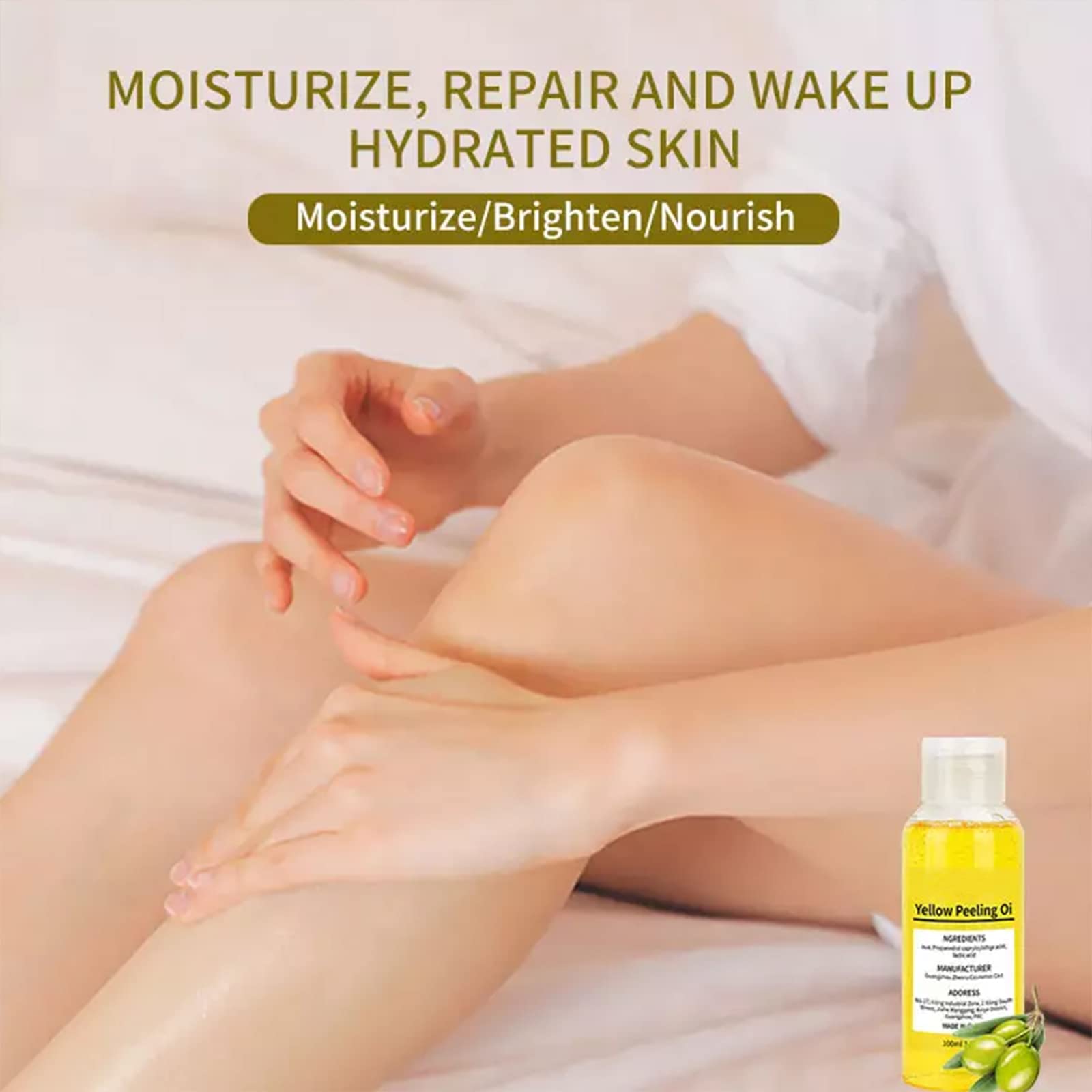 Generic Exfoliating Gel, Yellow Peeling Oil Extra Strength, Brightening Face & Body Scrub, Ordinary Peeling Solution for Dark Skin and Dark Spots (1.8 OZ)