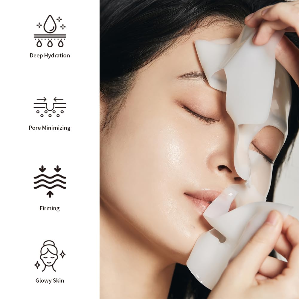 MUQIAN Rosemine Deep Collagen Anti-Wrinkle Lifting Overnight Mask Facial sheet masks with low molecular weight collagen for lifting, firming, and moisturizing 5 Packs