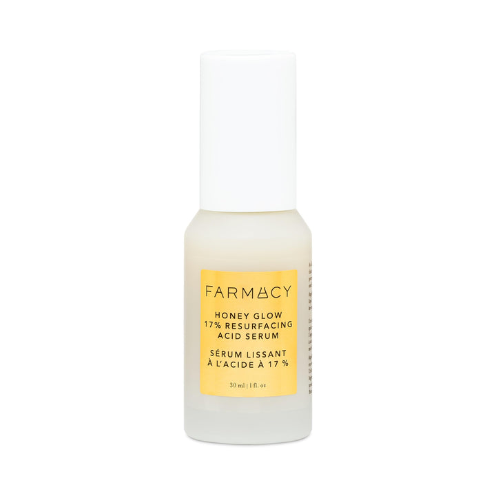Farmacy Face Exfoliator Serum - Honey Glow 17% AHA + BHA Liquid Exfoliant & Salicylic Acid Serum - Resurfacing Skin Care for Reduced Pores + Texture - Hydrates Skin for an Overall Glow (30ml)