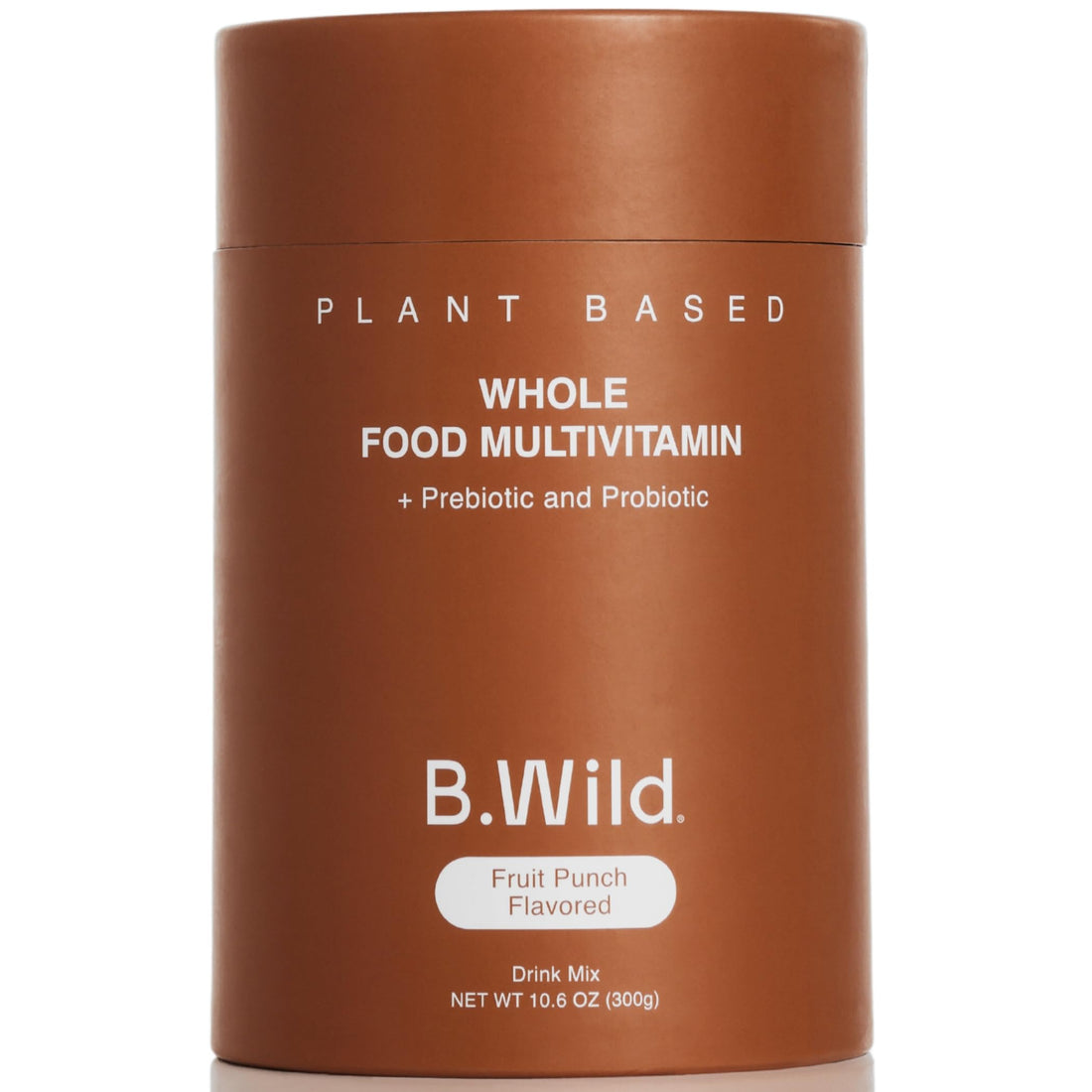 B.WILD Multivitamin Drink Mix Plant Based Antioxidant Drink | Prebiotics and Probiotics for Digestive Health - Fruit Punch Flavor - 300 g, 30 Day Supply