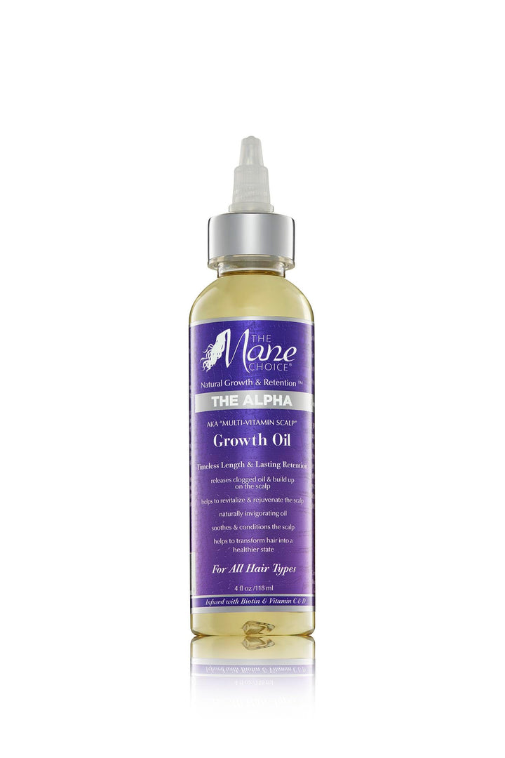 The Mane Choice Alpha Multi-Vitamin Scalp Hair Growth Oil, 4 Fl Oz, 1 Pack, Nourishing Scalp Oil with Biotin, Vitamin C, Rosemary, Rice Extract, Jojoba, Tea Tree & Castor Oil, Lightweight & Non-Greasy
