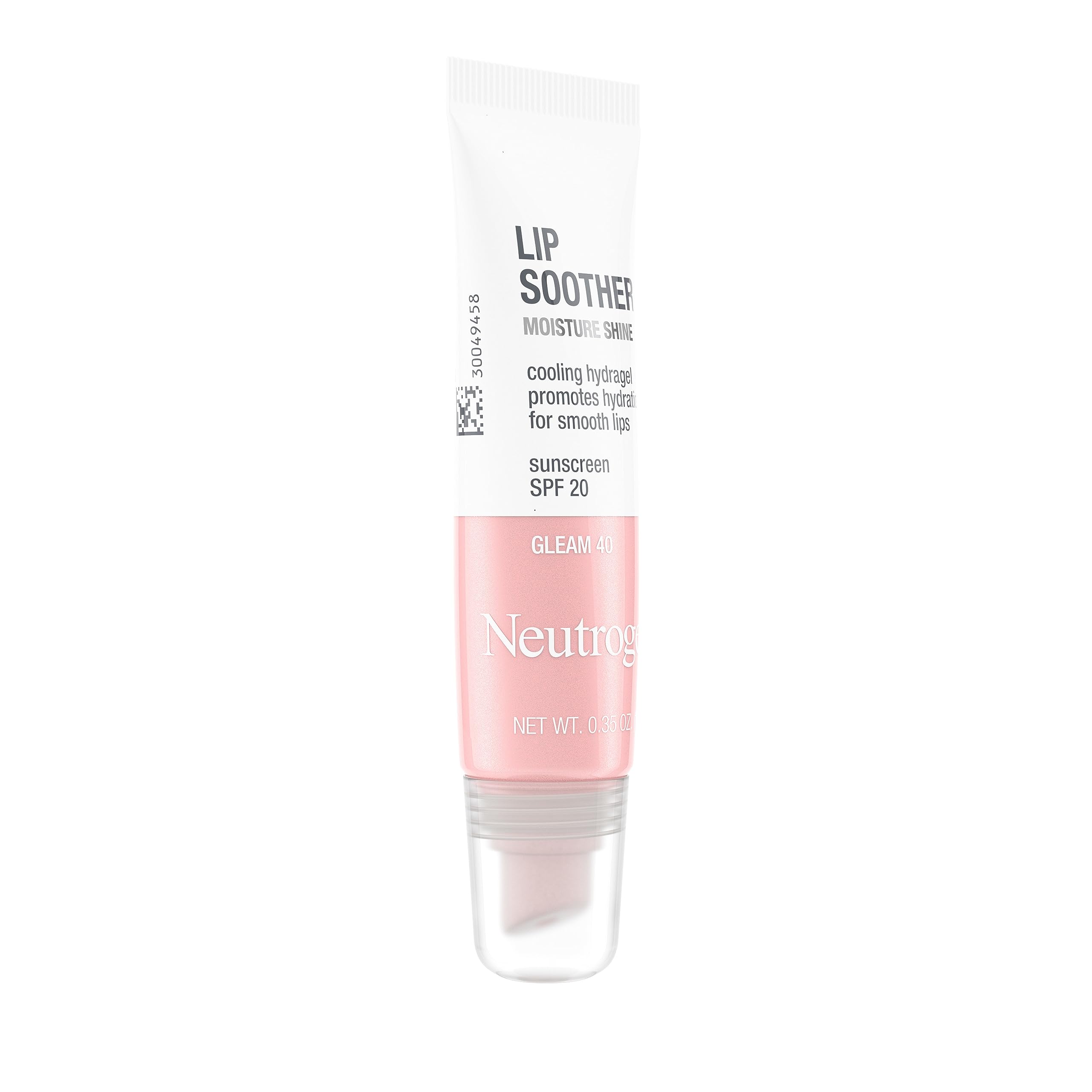 Neutrogena MoistureShine Lip Soother Gloss with SPF 20 Sun Protection, High Gloss Tinted Lip Moisturizer with Hydrating Glycerin and Soothing Cucumber for Dry Lips, Gleam 40, .35 oz