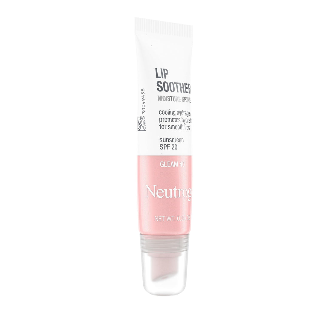Neutrogena MoistureShine Lip Soother Gloss with SPF 20 Sun Protection, High Gloss Tinted Lip Moisturizer with Hydrating Glycerin and Soothing Cucumber for Dry Lips, Gleam 40, .35 oz
