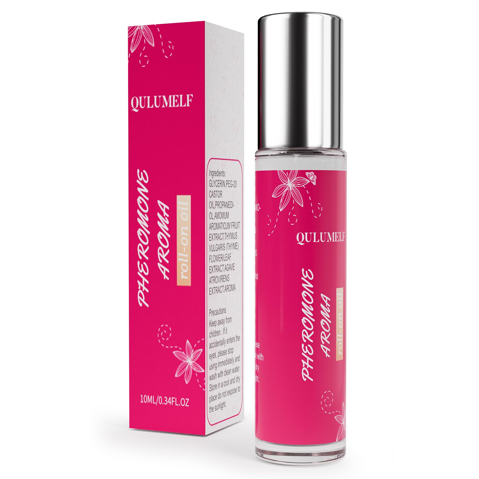 QULUMELF Pheromone Perfume for Women,Fragrance Pheromone Cologne Attract Men, Long Lasting Women's Perfume, Roller Ball Design, Portable and Fruity