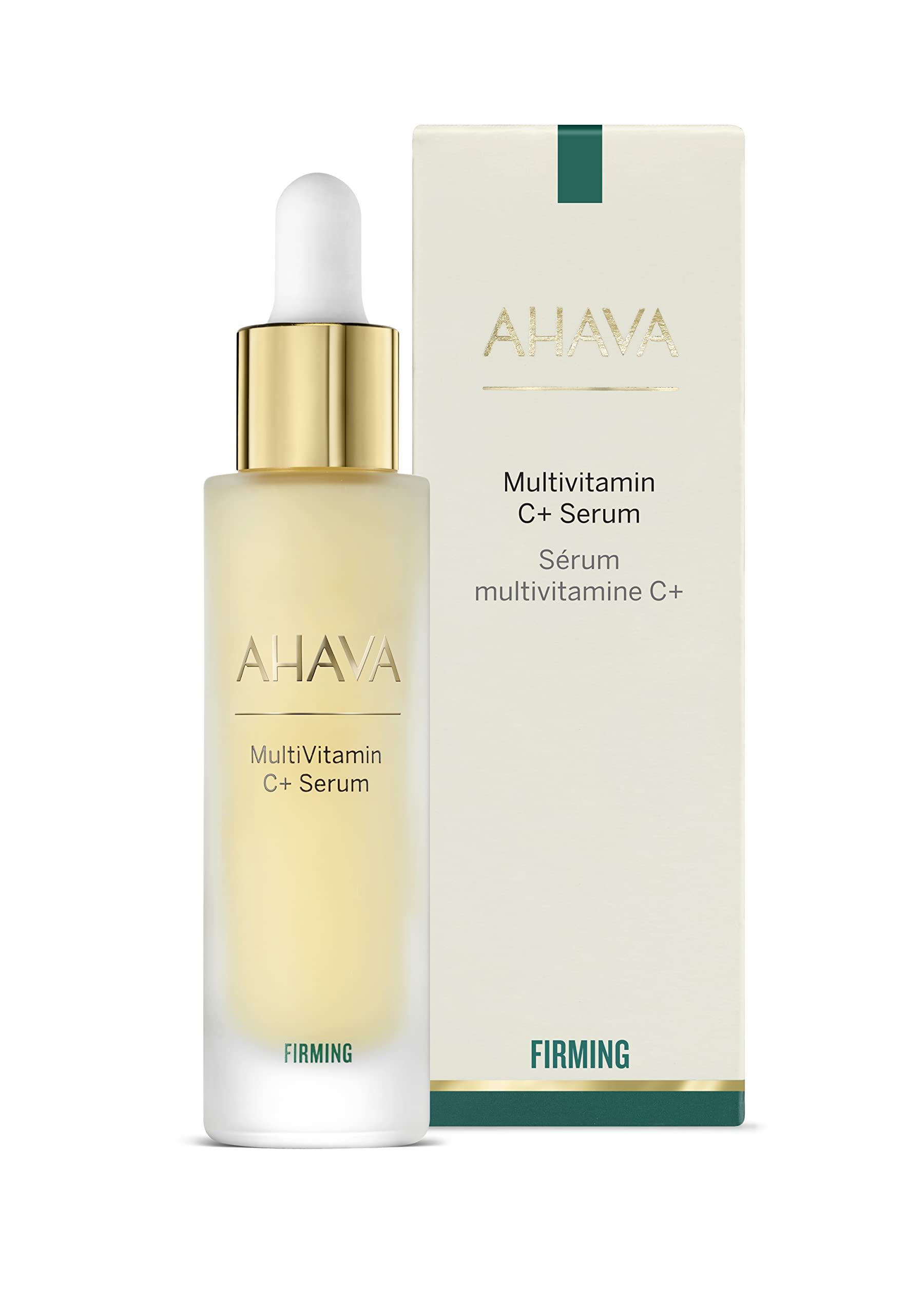 AHAVA Firming MultiVitamin C+ Serum - Enriched with Antioxidants, Panthenol, Vitamin E, Xanthan Gum & Osmoter Exclusive Blend of Dead Sea Minerals for Firmness, Luminosity and Radiance, 1 Fl Oz
