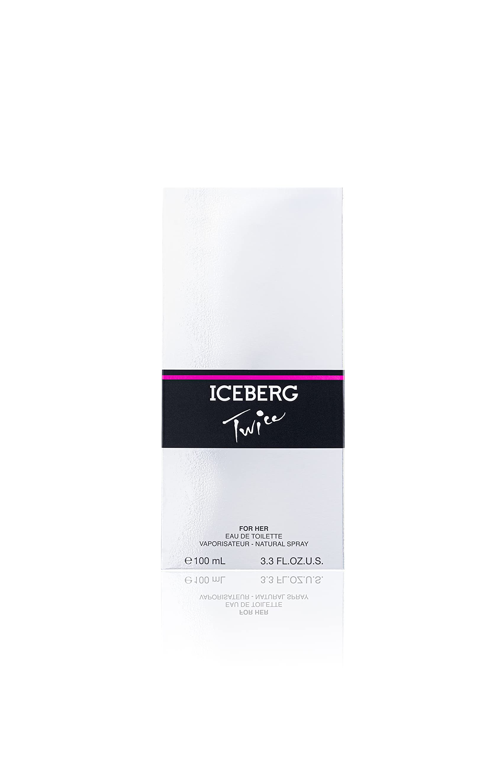 ICEBERG Twice Woman - Floral Aquatic Fragrance For The Modern Woman - Fresh And Bright Feminine EDT Spray Perfume For Women - Invigorating Notes Of Freesia, Cyclamen, Amber, Sandalwood - 3.3 Oz